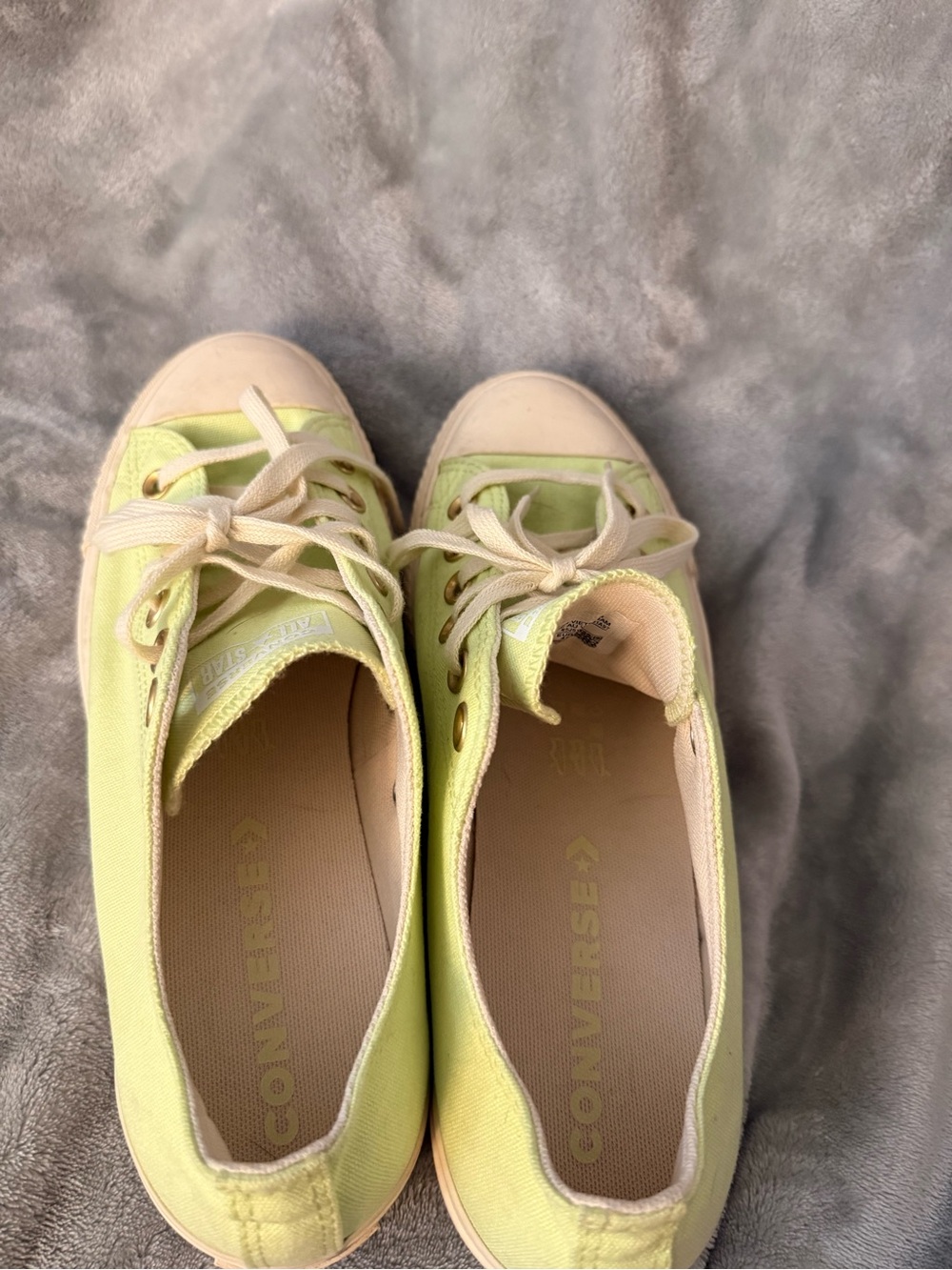 Converse Low-Top Canvas Sneakers in Lime Yellow - Picture 5 of 8